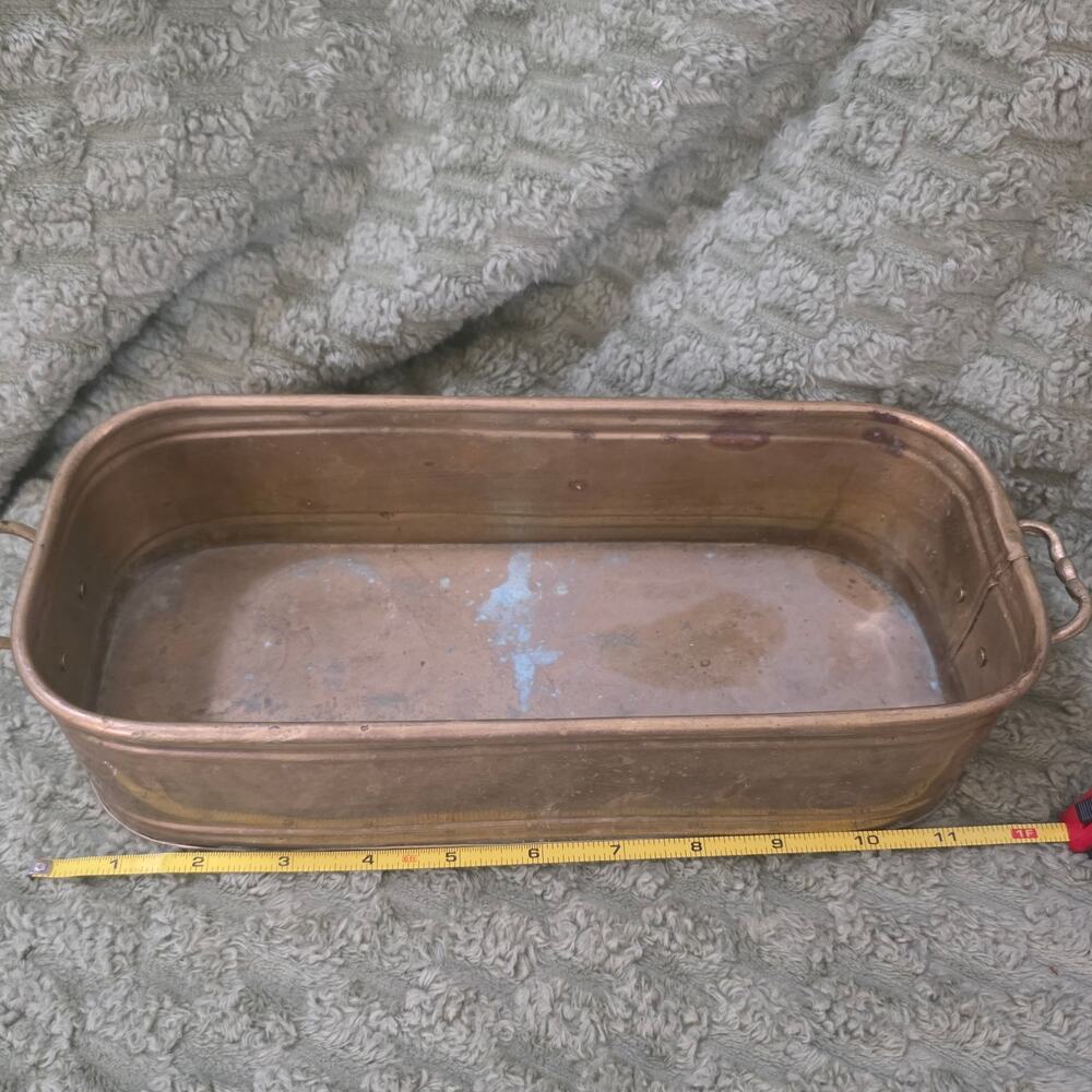 Copper Vintage Patina Container or Planter